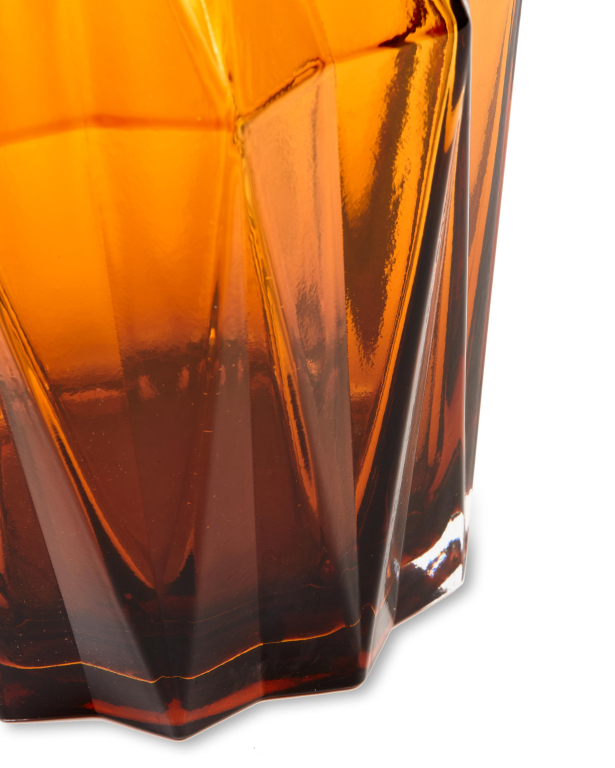 POLSPOTTEN Glass Folds vaas S Ochre