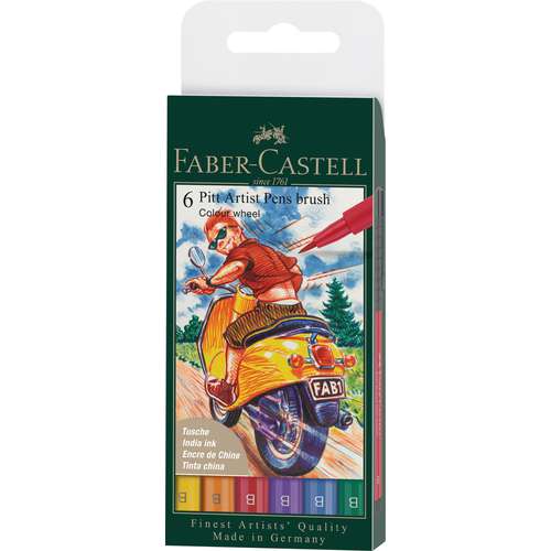 FABER-CASTELL PITT Artist Pen Brush 6er-Sets