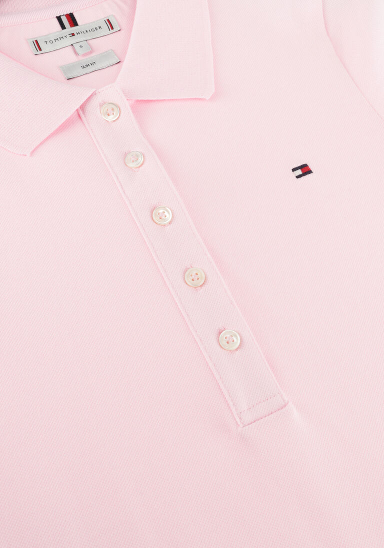 TOMMY HILFIGER lichtroze tommy hilfiger polo 1985 slim pique polo ss