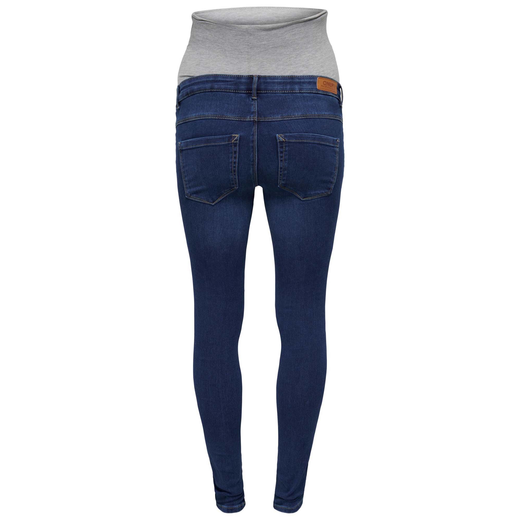 ONLY zwangerschapsjeans lang effen denim