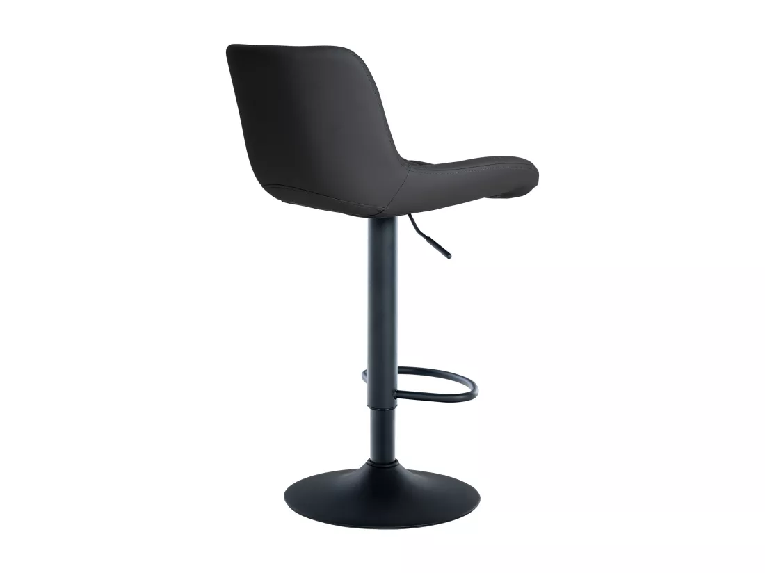 Tabouret de bar - Similicuir - Noir - Tover