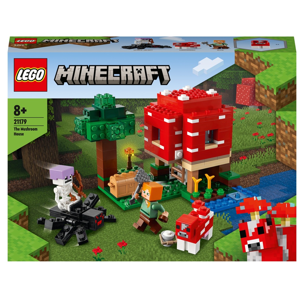 LEGO Minecraft 21179 Das Pilzhaus Spielzeug für Kinder