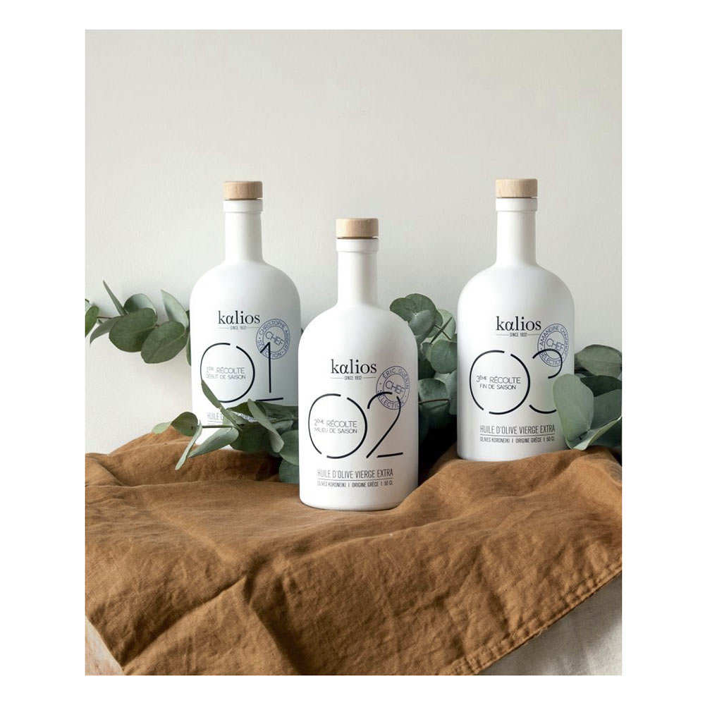 Coffret dégustation 3 huiles d'olive premium grecques