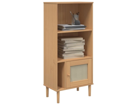 VIDAXL - Bibliothèque senja marron 60x35x130 cm bois massif de pin