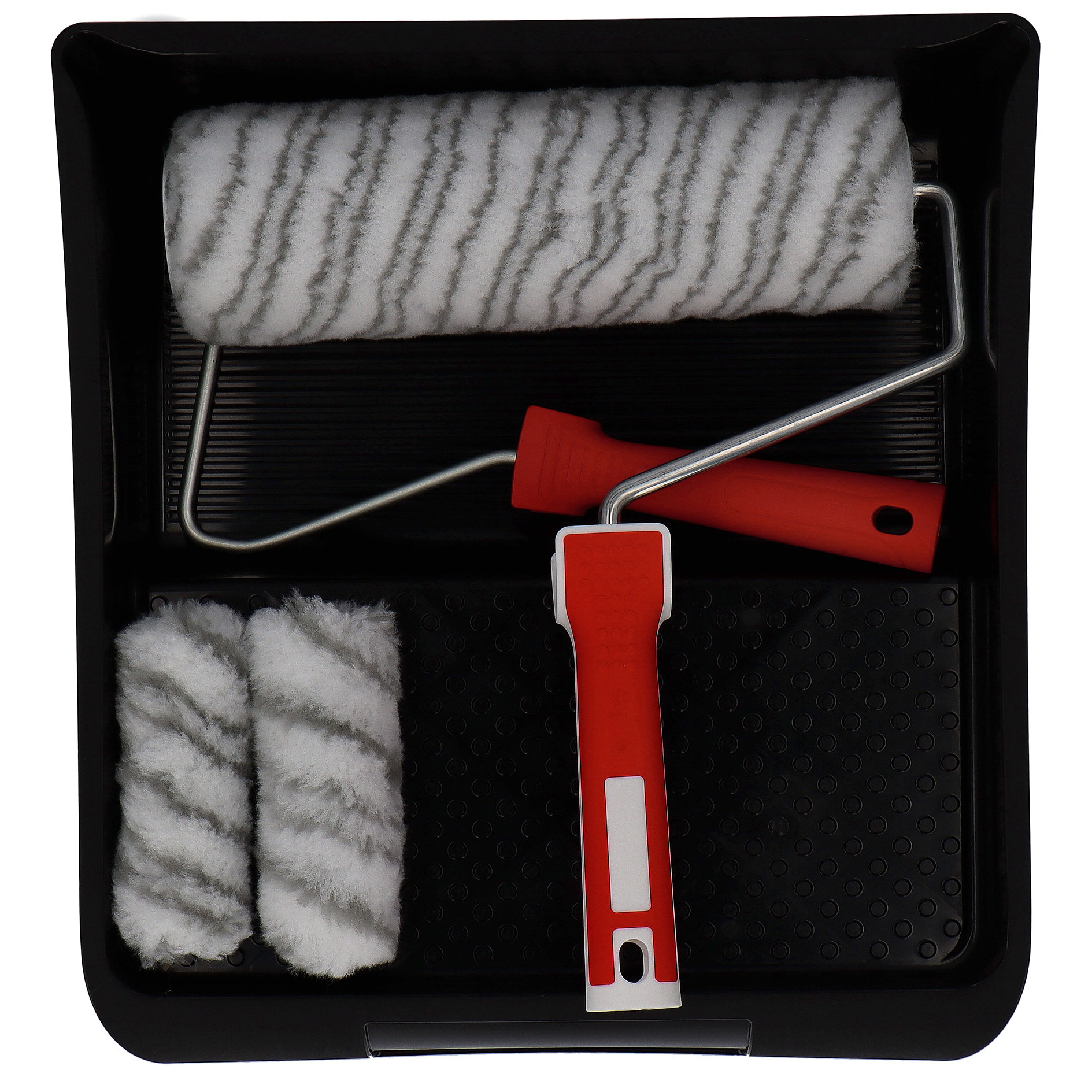 profitan Roller-Set - schwarz-rot - 6-teilig