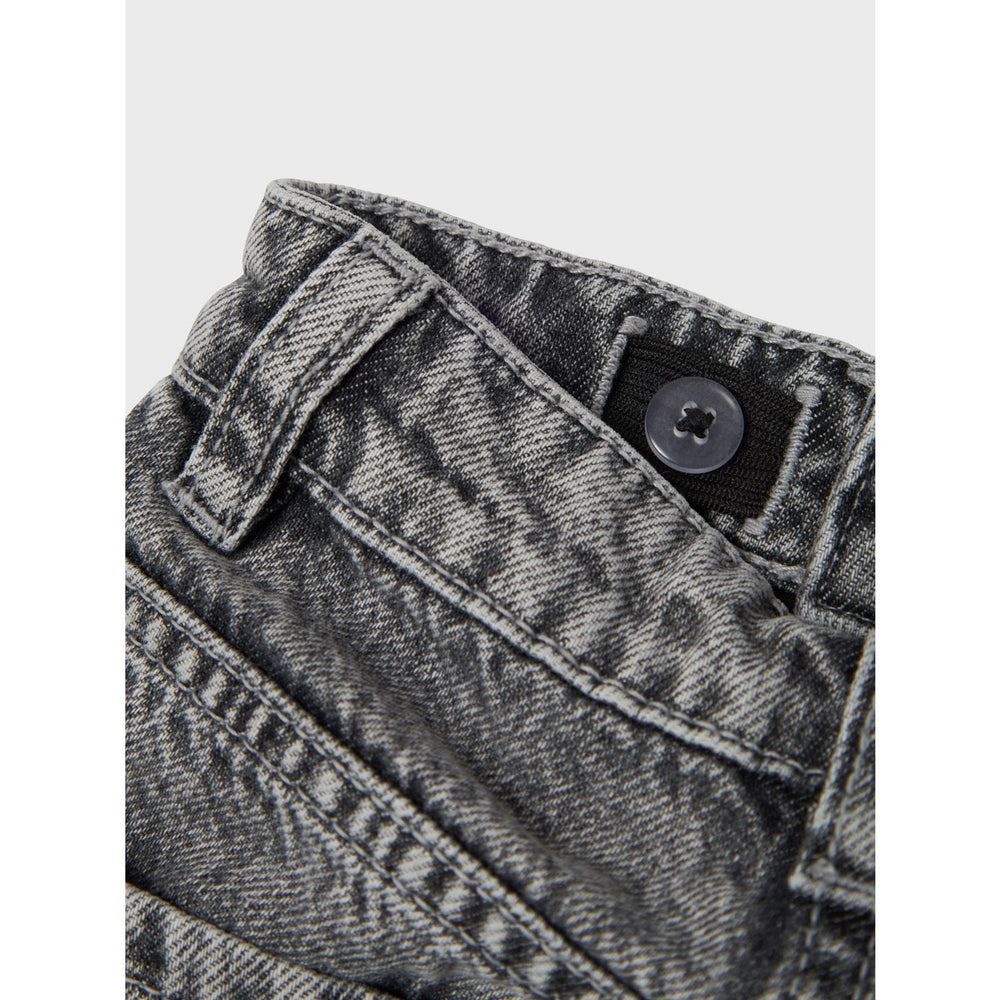 Køb Name It Medium Grey Denim Stars Bella Mom Embroidery Jeans Noos