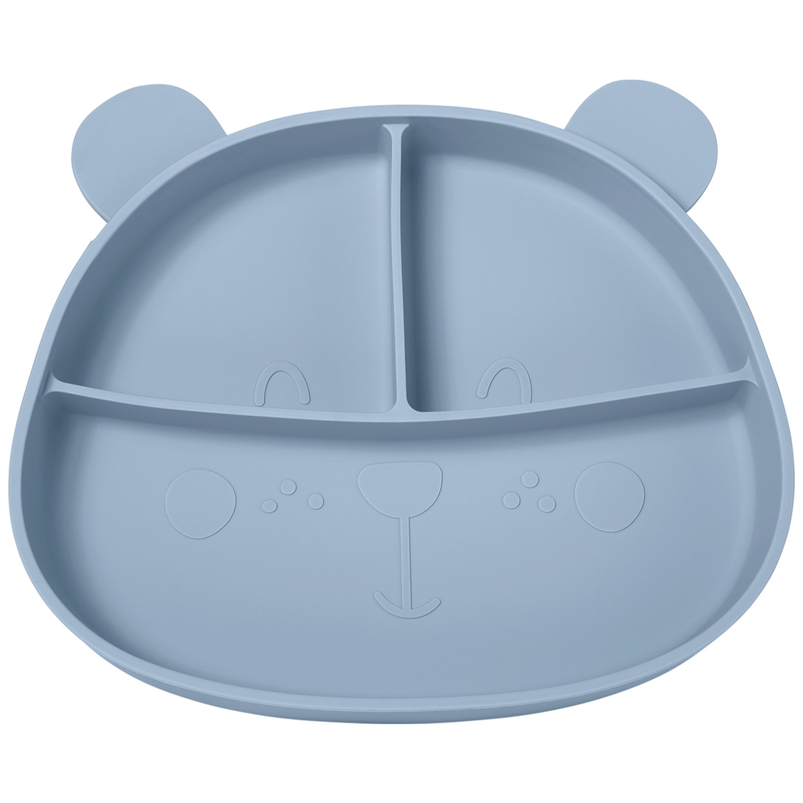 Topomini Silikon-Teller in Bären-Form blau