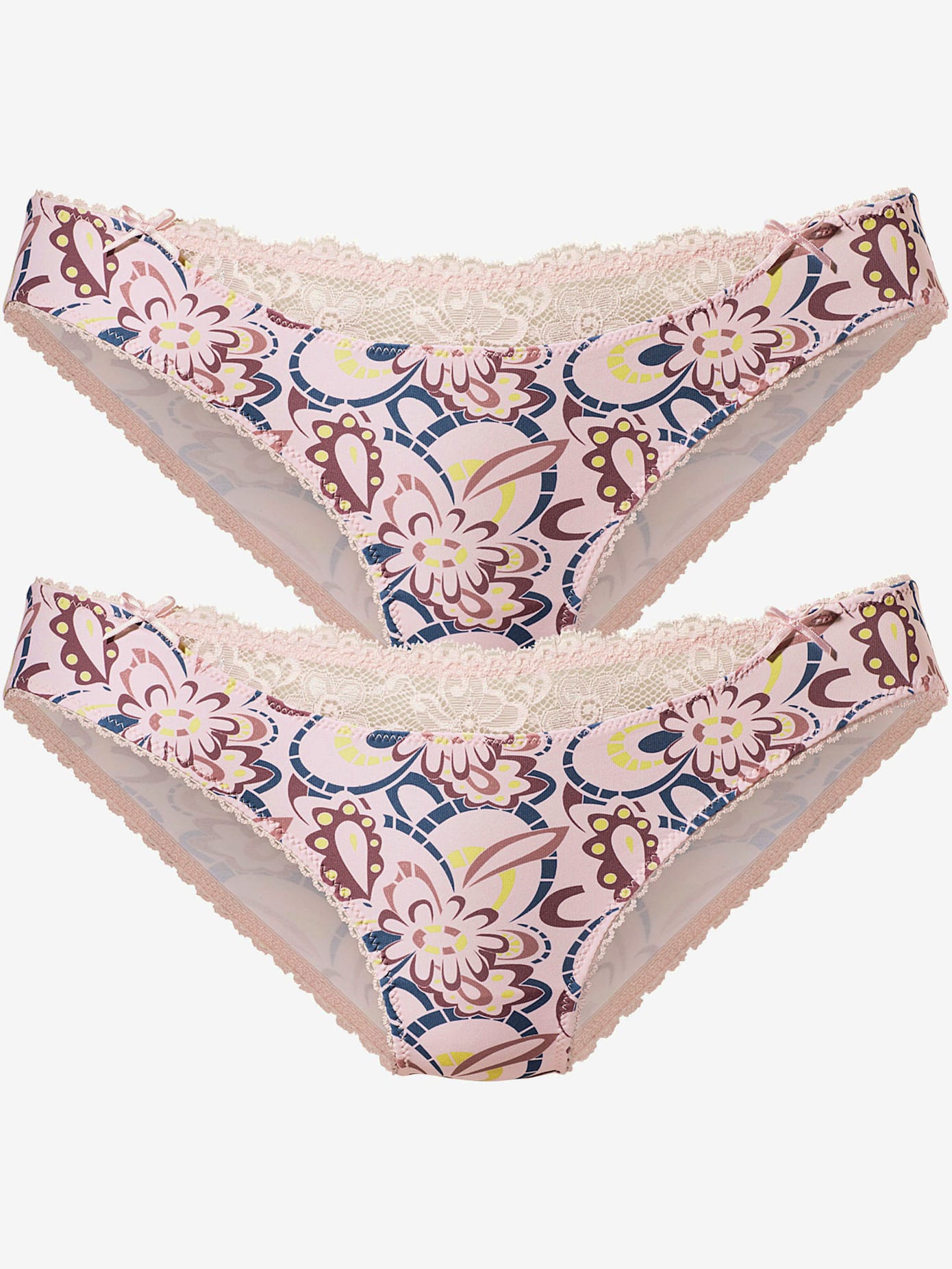 Slip confortable, petit empiècement en dentelle à la ceinture