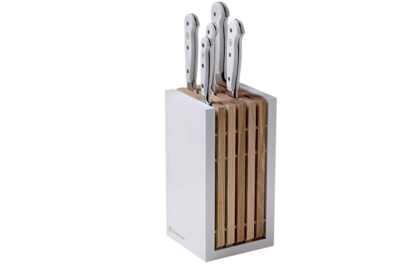 Wüsthof Classic White 5-delige messenset versie santoku inclusief blok, 1090270501