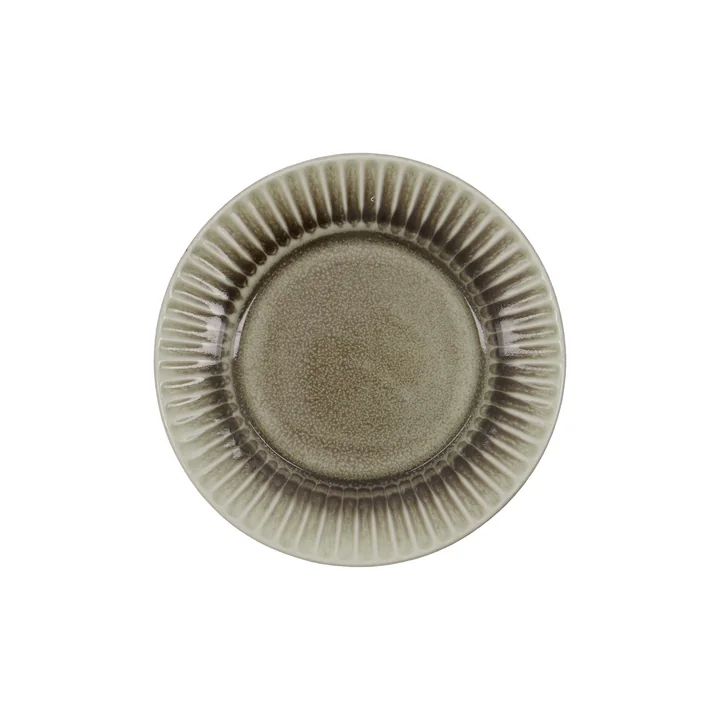 House Doctor - Pleat Kuchenteller Ø 16 cm, grau / braun