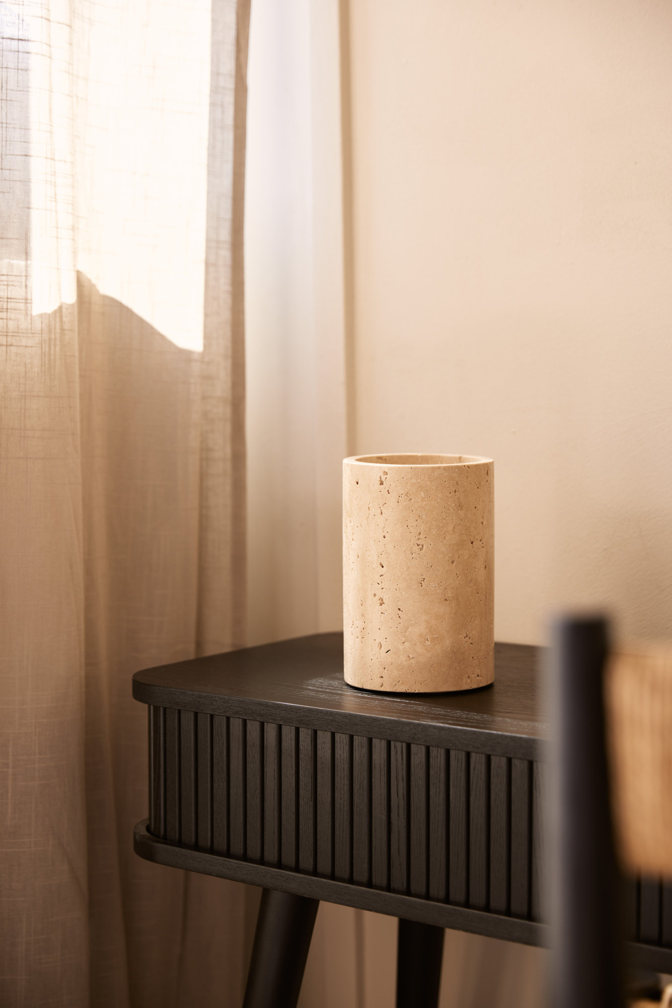 Travertine vaas/wijnkoeler