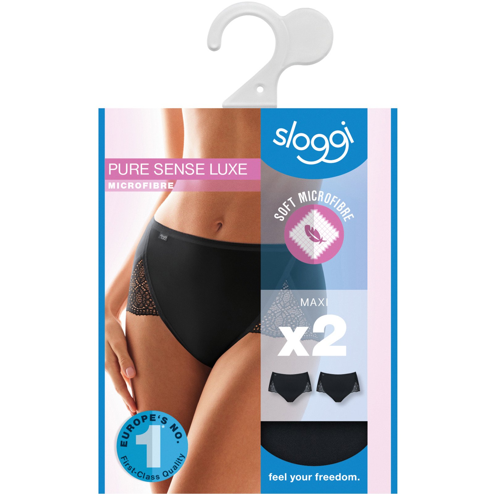 Sloggi Damen-Slip Luxe Maxi, 2er-Pack