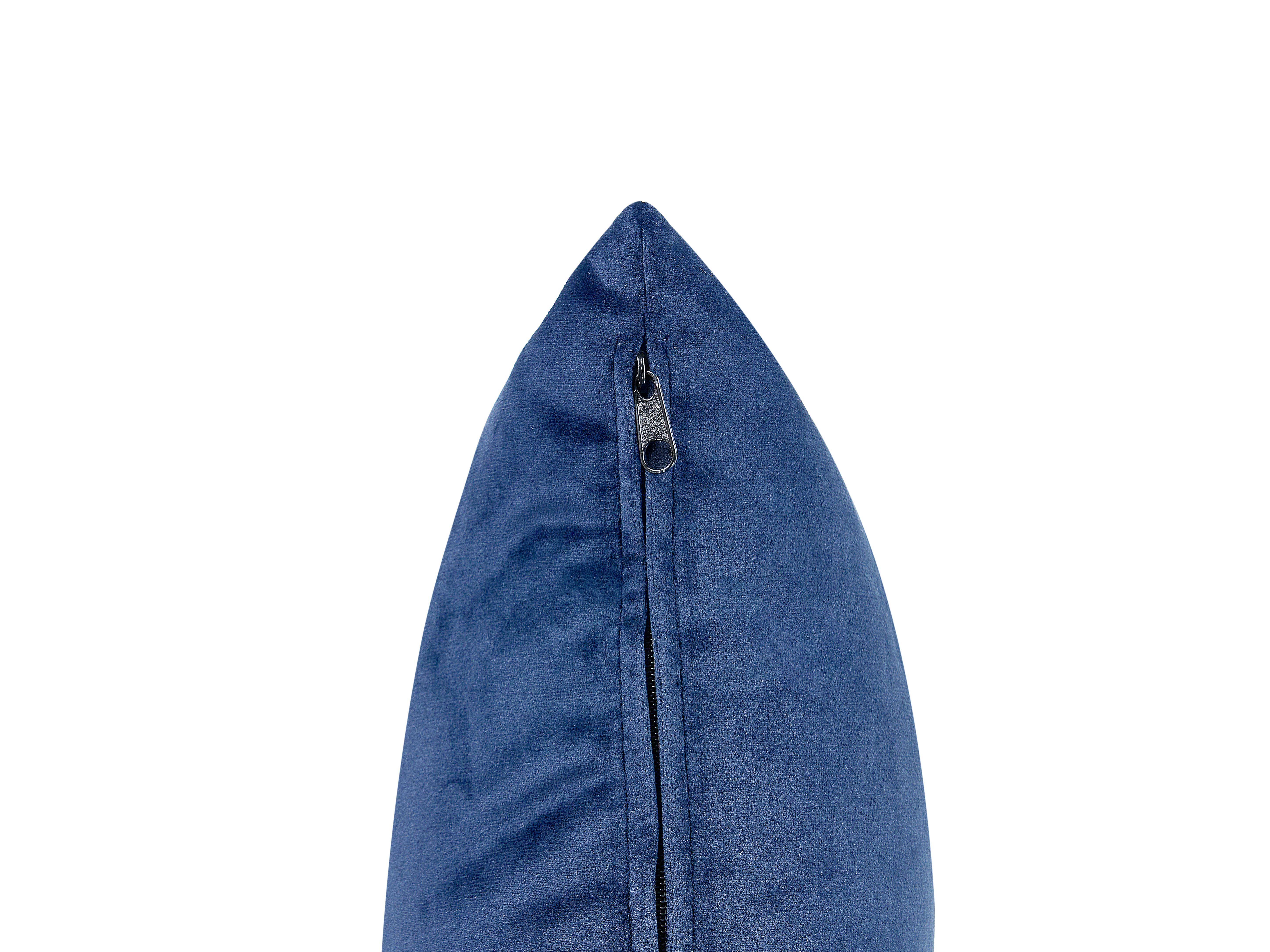 Rechtszijdige chaise longue MERI Fluweel Marineblauw met opbergruimte