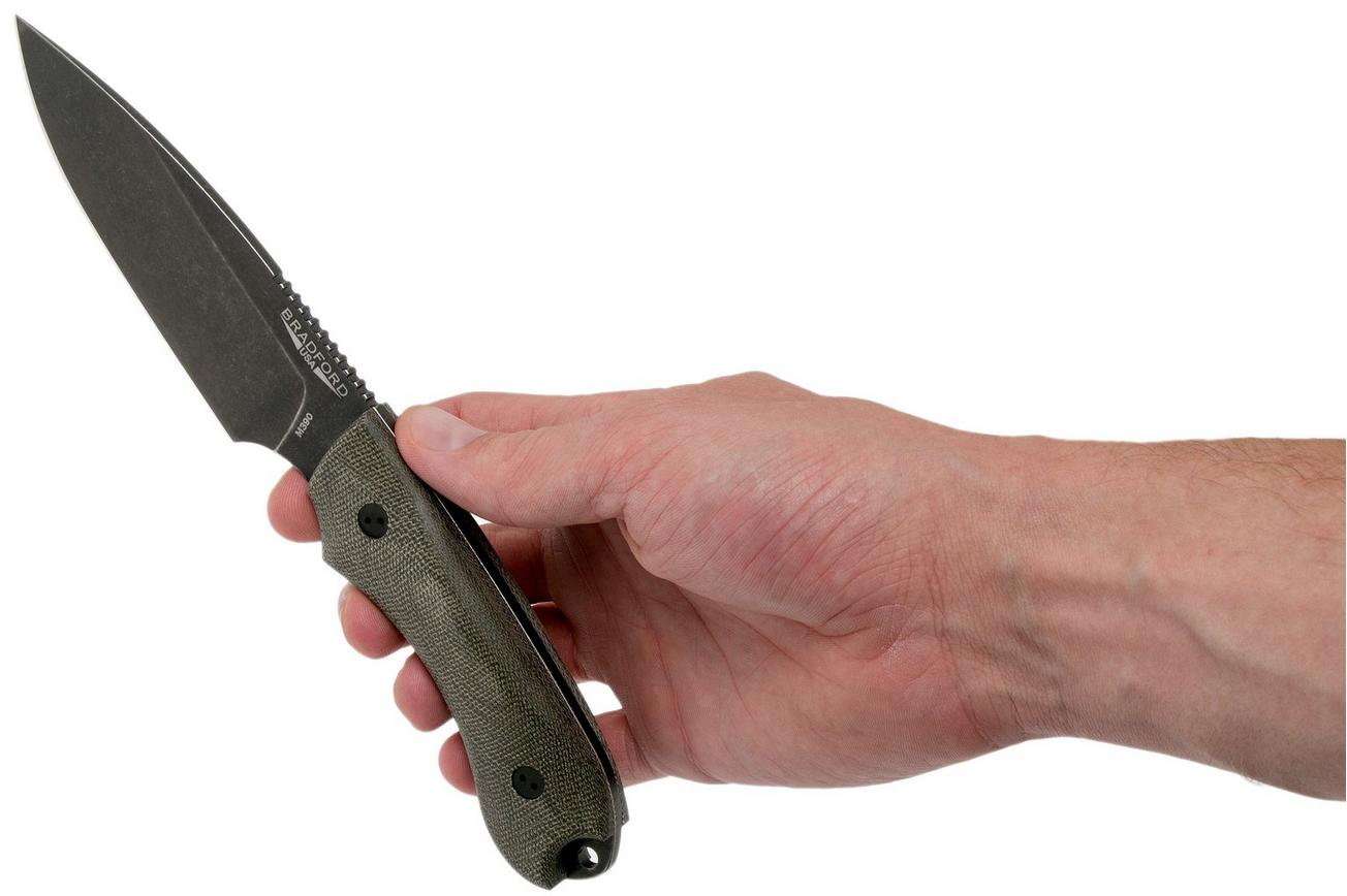 Bradford Guardian 4, 3D OD Green Micarta Guardian 4 M390, Sabre Nimbus 4S-102N
