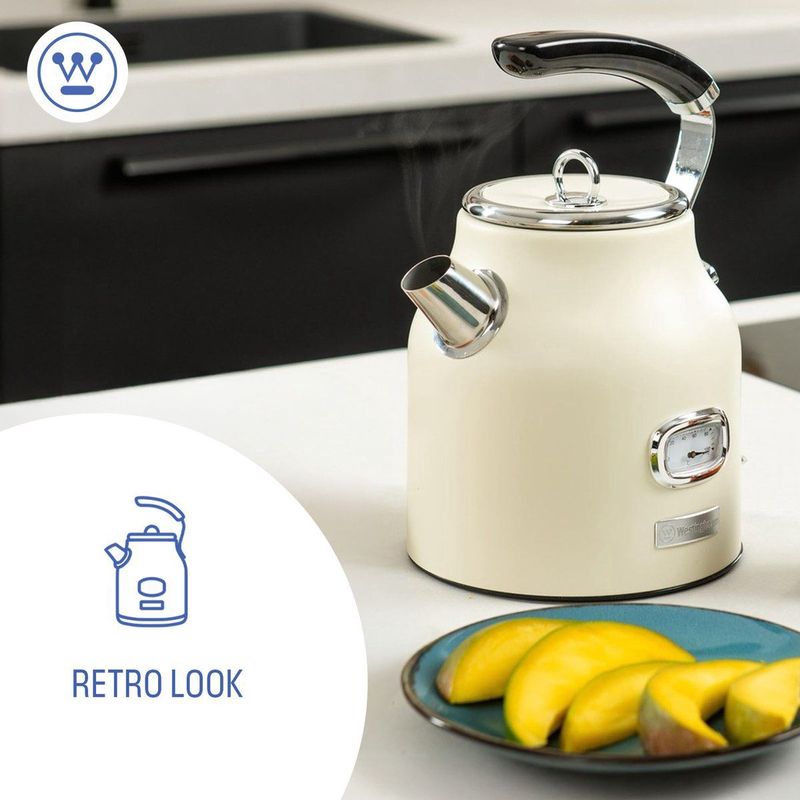 Westinghouse Retro Waterkoker - Beige - BPA-vrij - 1,7L - 2200W