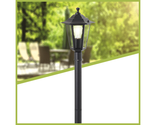 Buiten vloerlamp IP44 1-lichts HxØ 1000x240 mm Carleen zwart