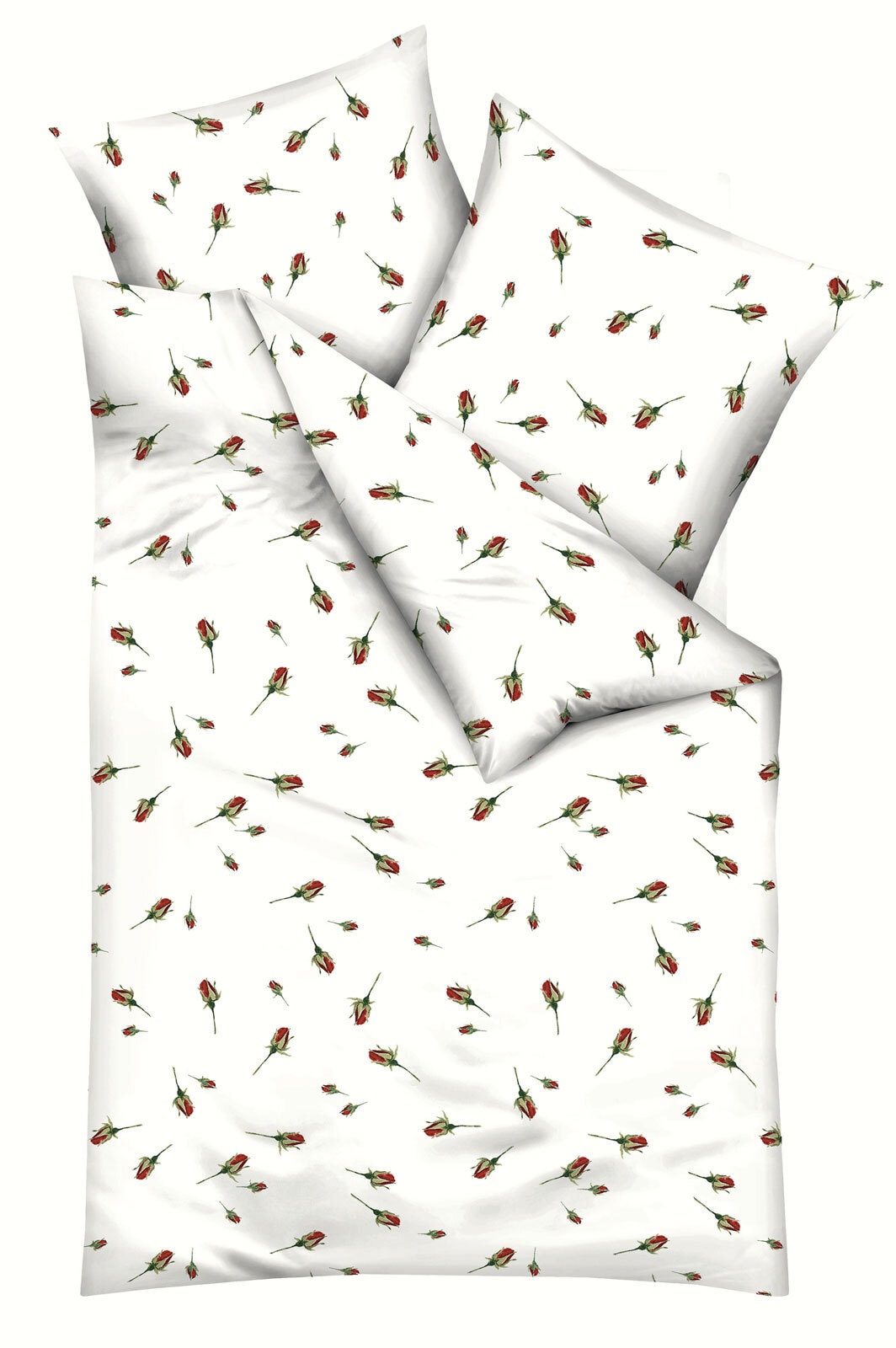 kaeppel Satin-Bettwäsche ROSENKNOSPEN 135 x 200 cm mehrfarbig