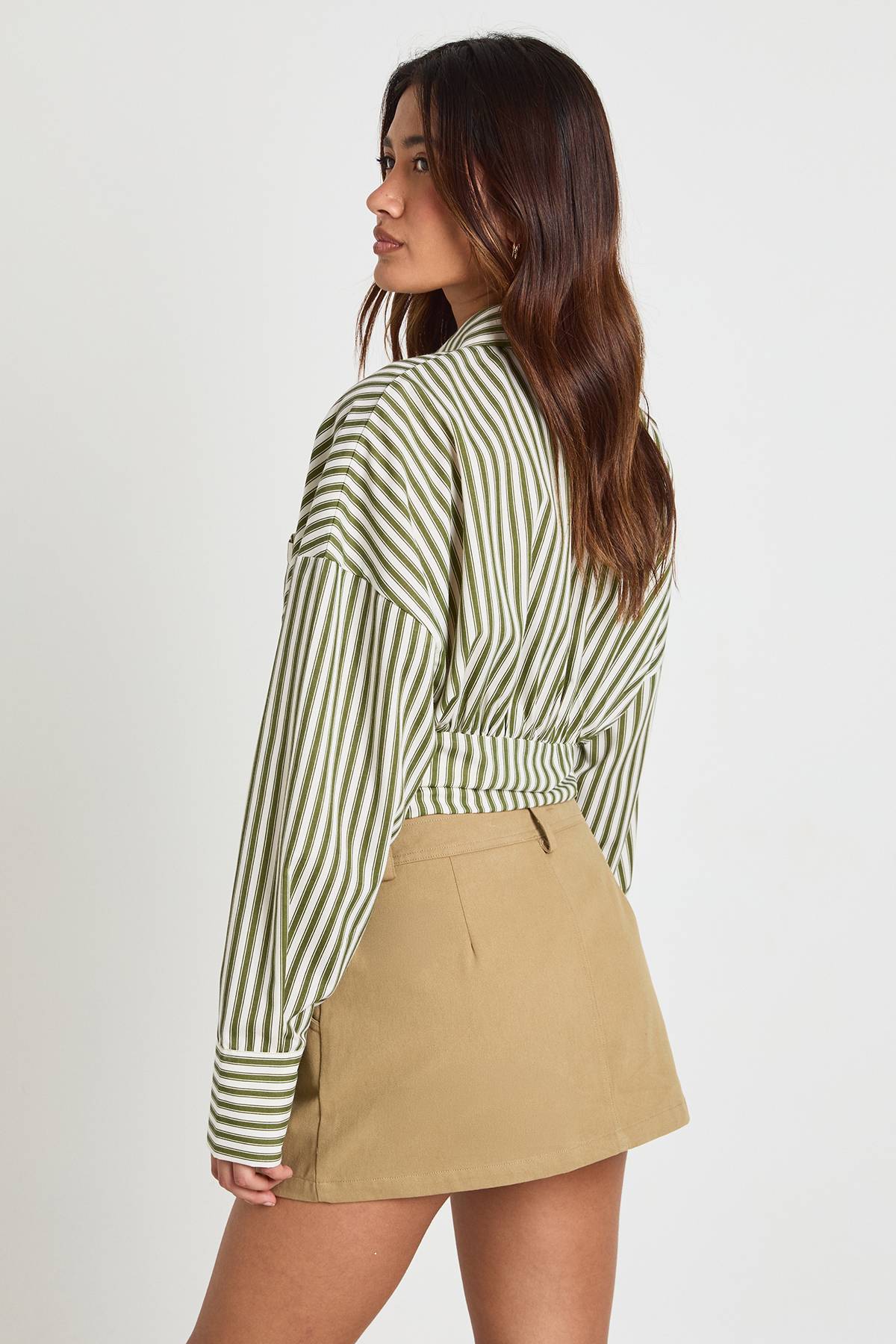 boohoo Jupe-short Mini En Sergé