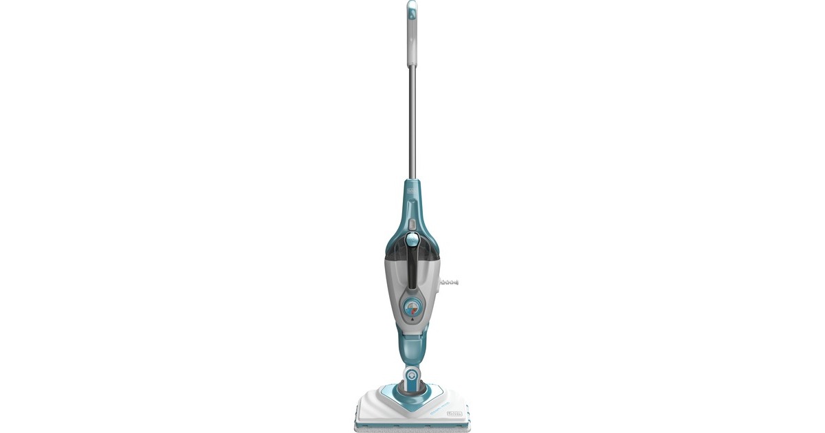 BLACK+DECKERBHSM1610DSM 1600W Steam-mop met SteaMitt, deltavoet en 15 accessoires stoomreiniger  (Wit/blauwgrijs)