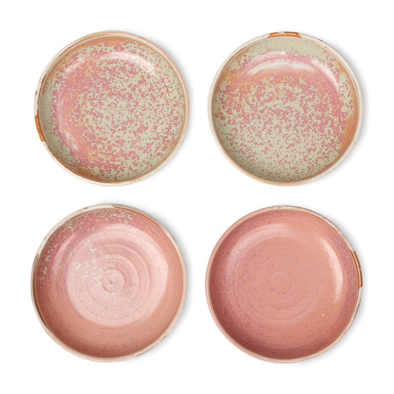 HKliving Chef Ceramic diep bord M Ø19.3 rustic pink