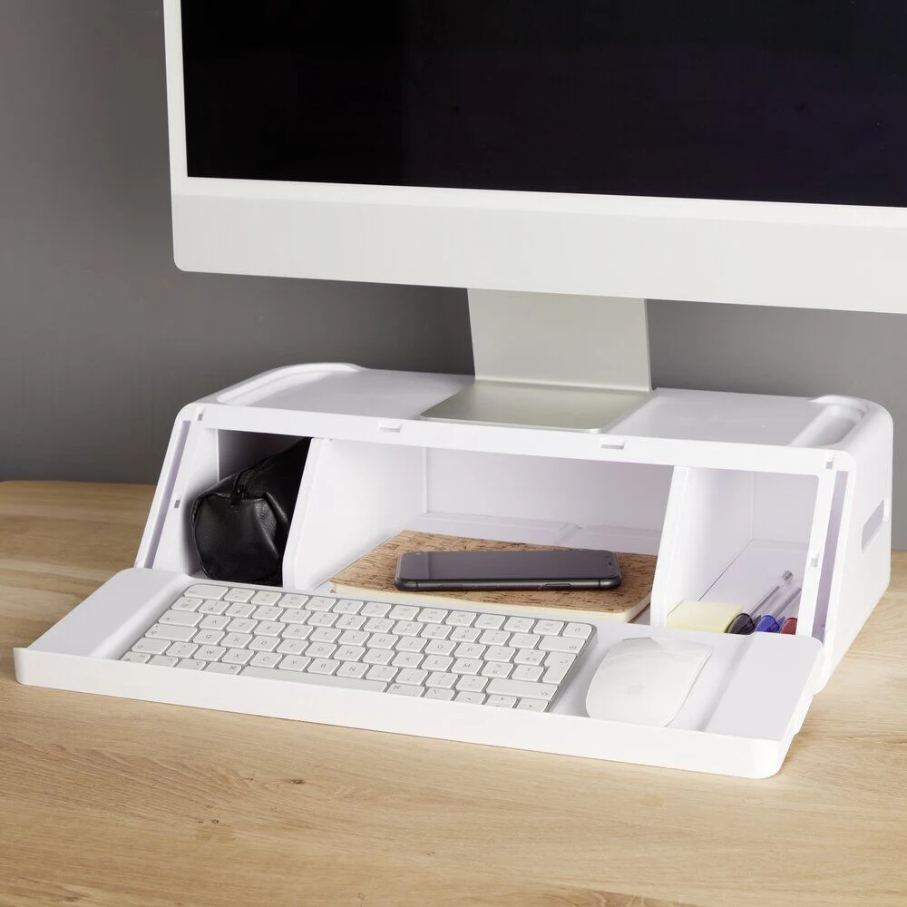 Organiseur de bureau 48x30x13cm polystyrène blanc
