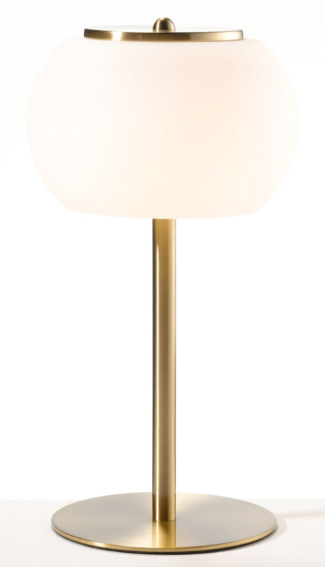 casaNOVA LED Tischlampe HILDA 33 cm messingfarbig