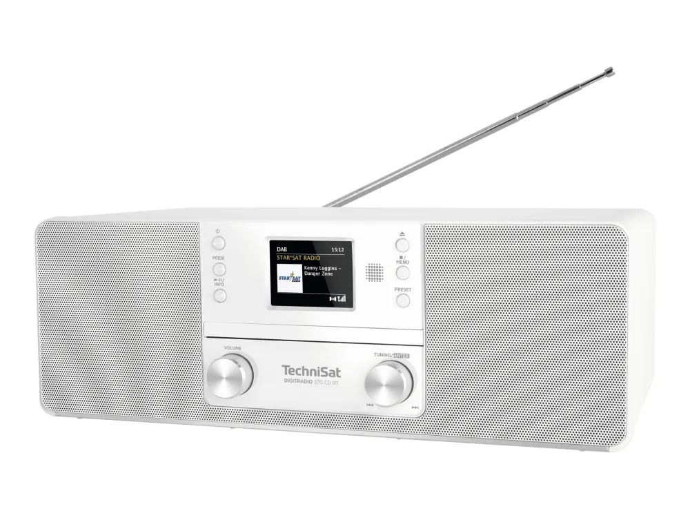 TechniSat DigitRadio 370 CD BT - Audiosystem - 2 x 5 Watt - hvid