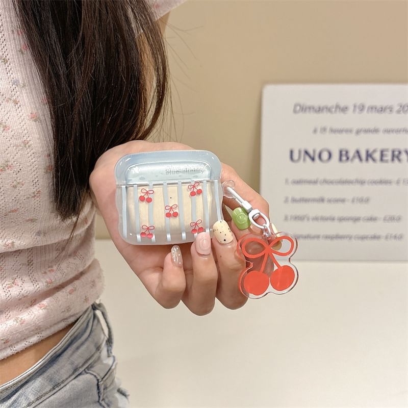 VanDi - Apple / Cherry AirPods / Pro oortelefoonhoesje met bedel