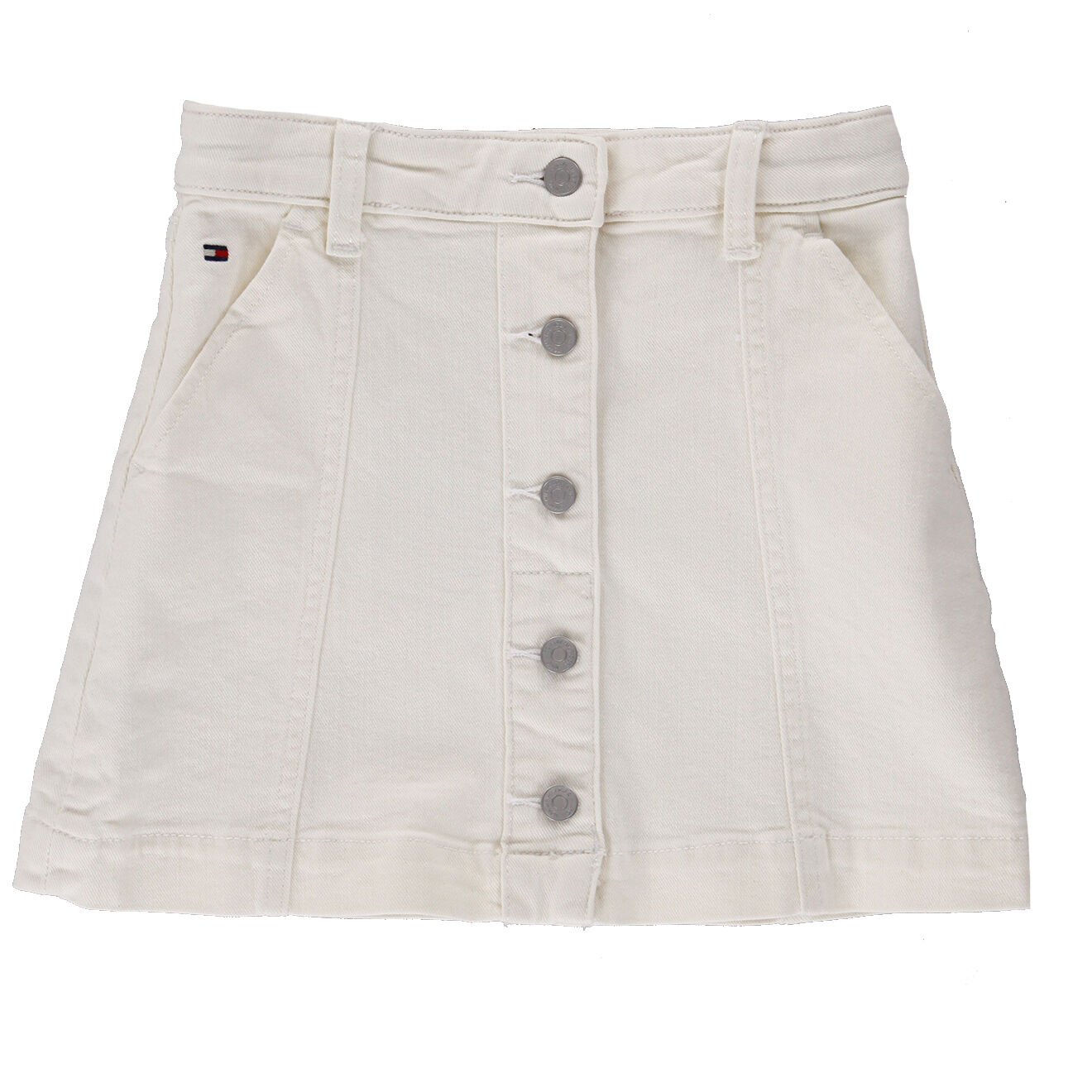 Tommy Hilfiger Jupe en jean Bouton blanche