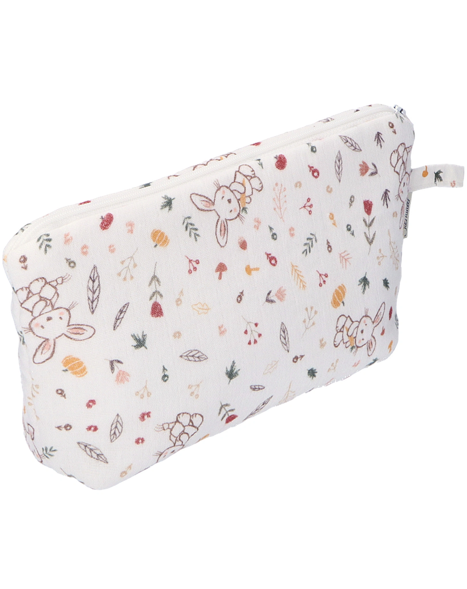 Musselin-Kulturtasche HASE BABY (15x25) in weiß