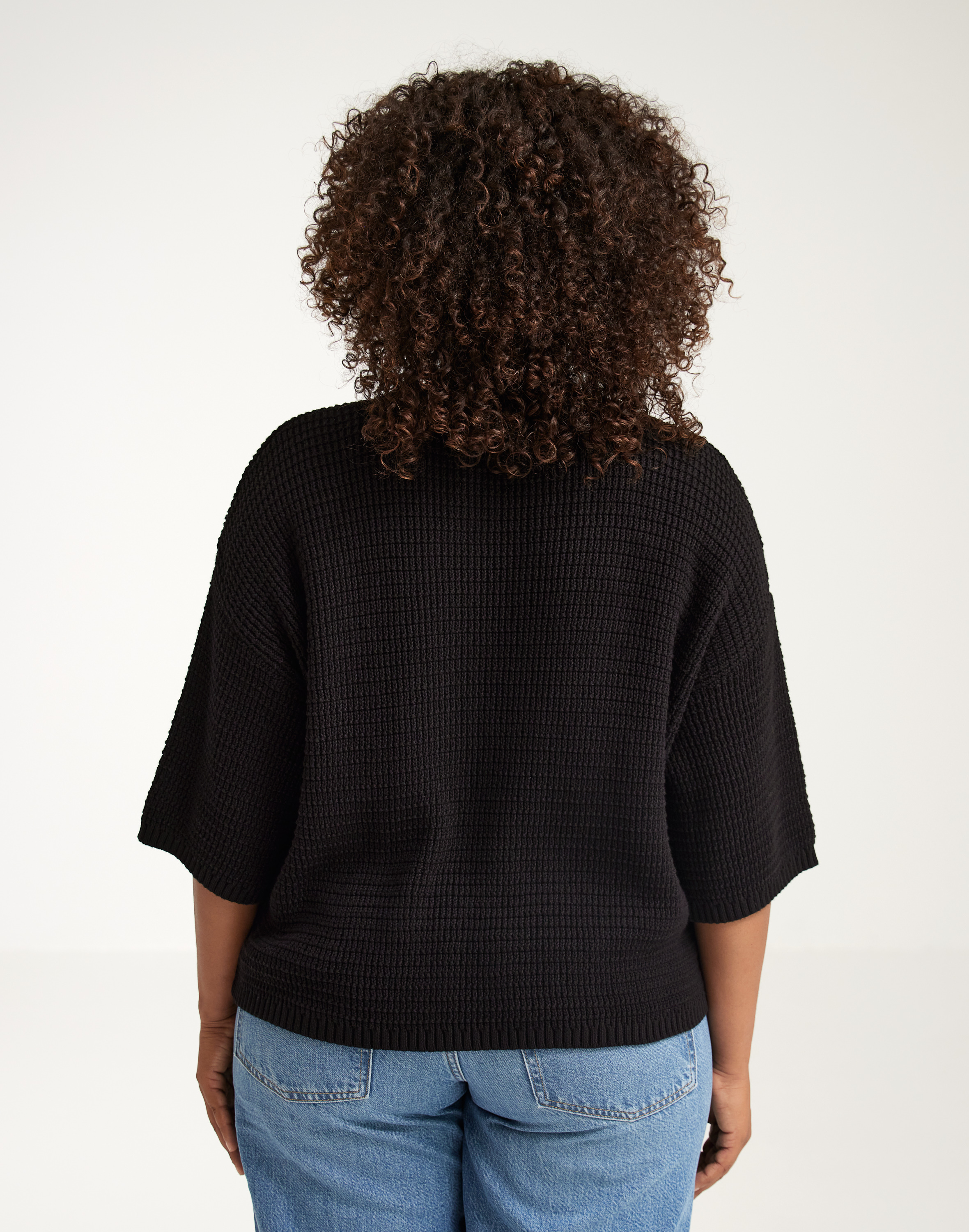 Gestructureerde katoenen blouse voor dames