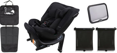 Beemoo Rotate i-Size Vendbar Bilstol inkl. Tilbehør, Black Stone