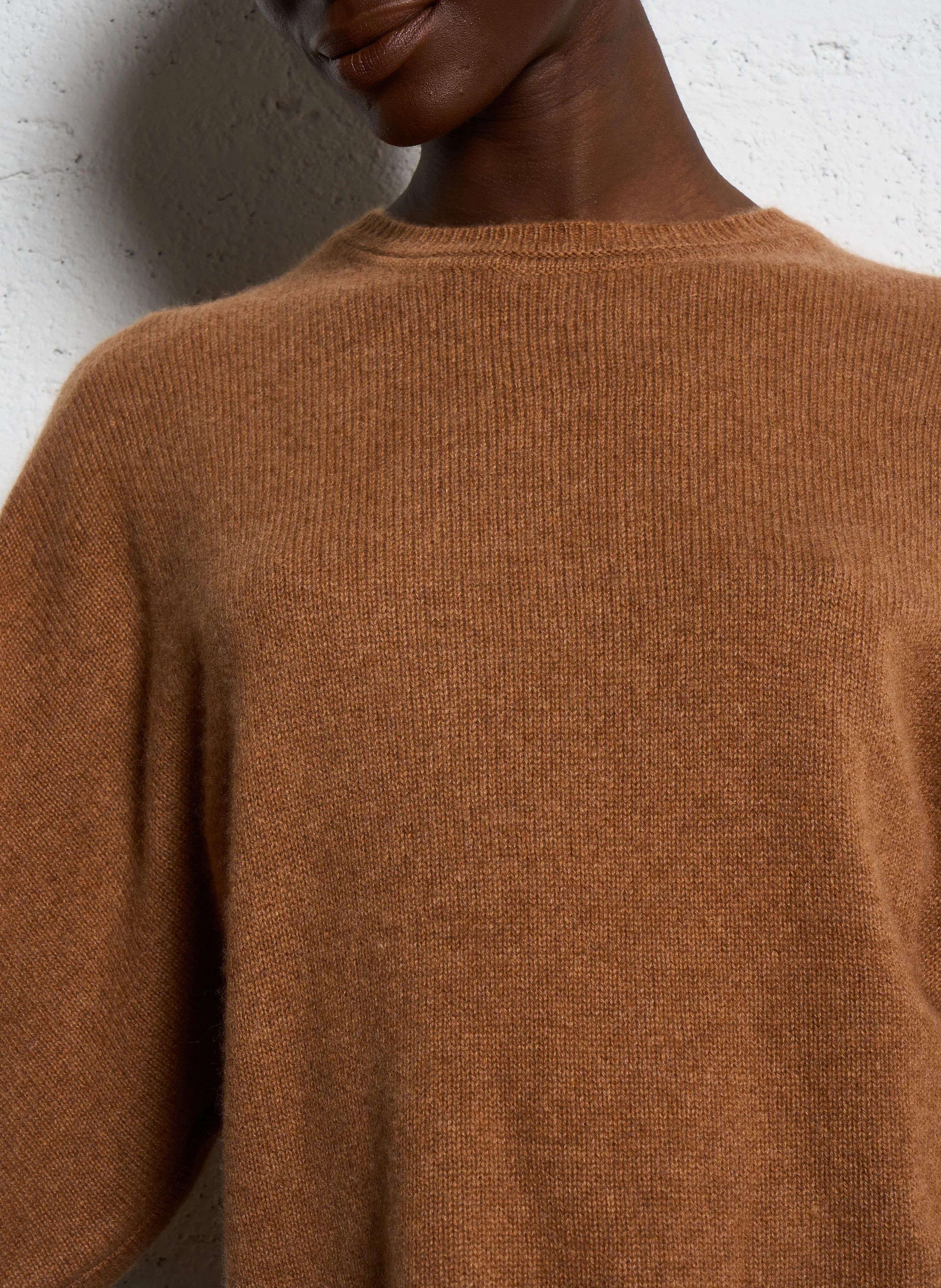CODY - Pull manches larges en cachemire | Marron