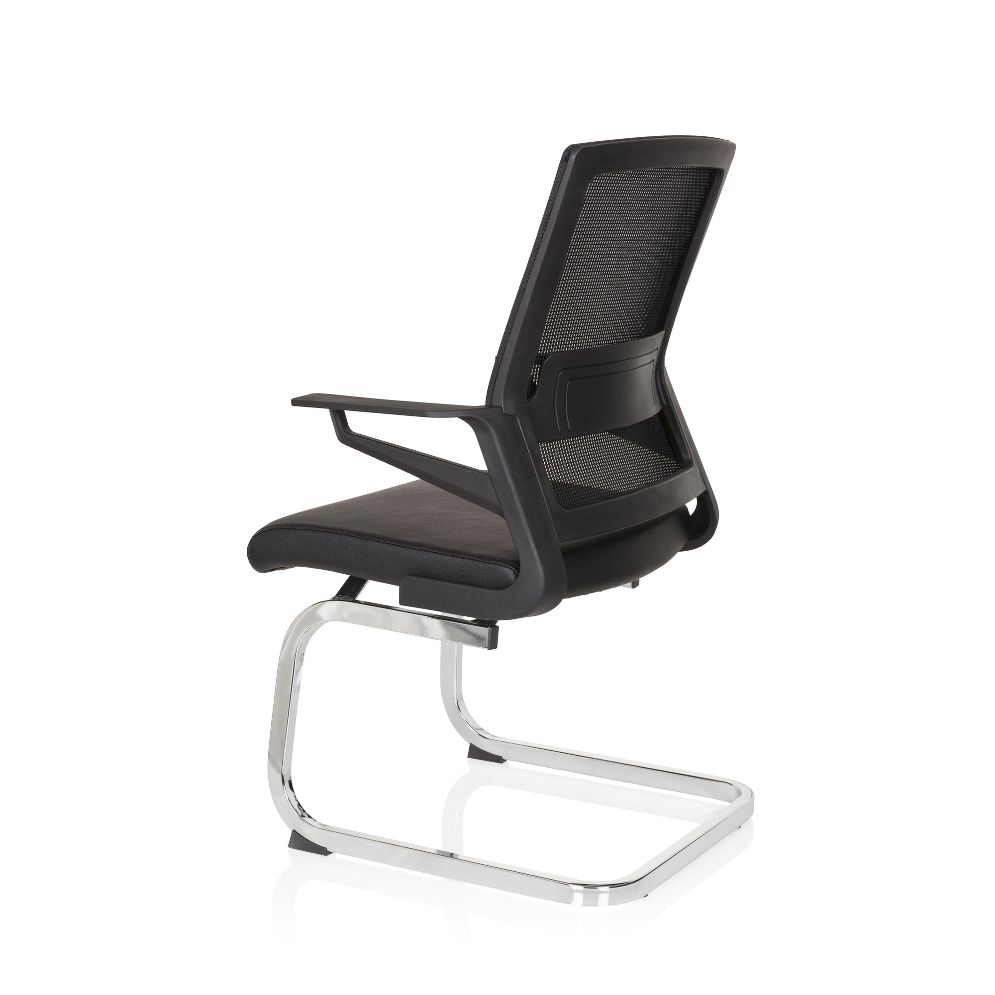 Freischwinger INVENTOR V PRO Kunstleder/Netzstoff mit Armlehnen hjh OFFICE