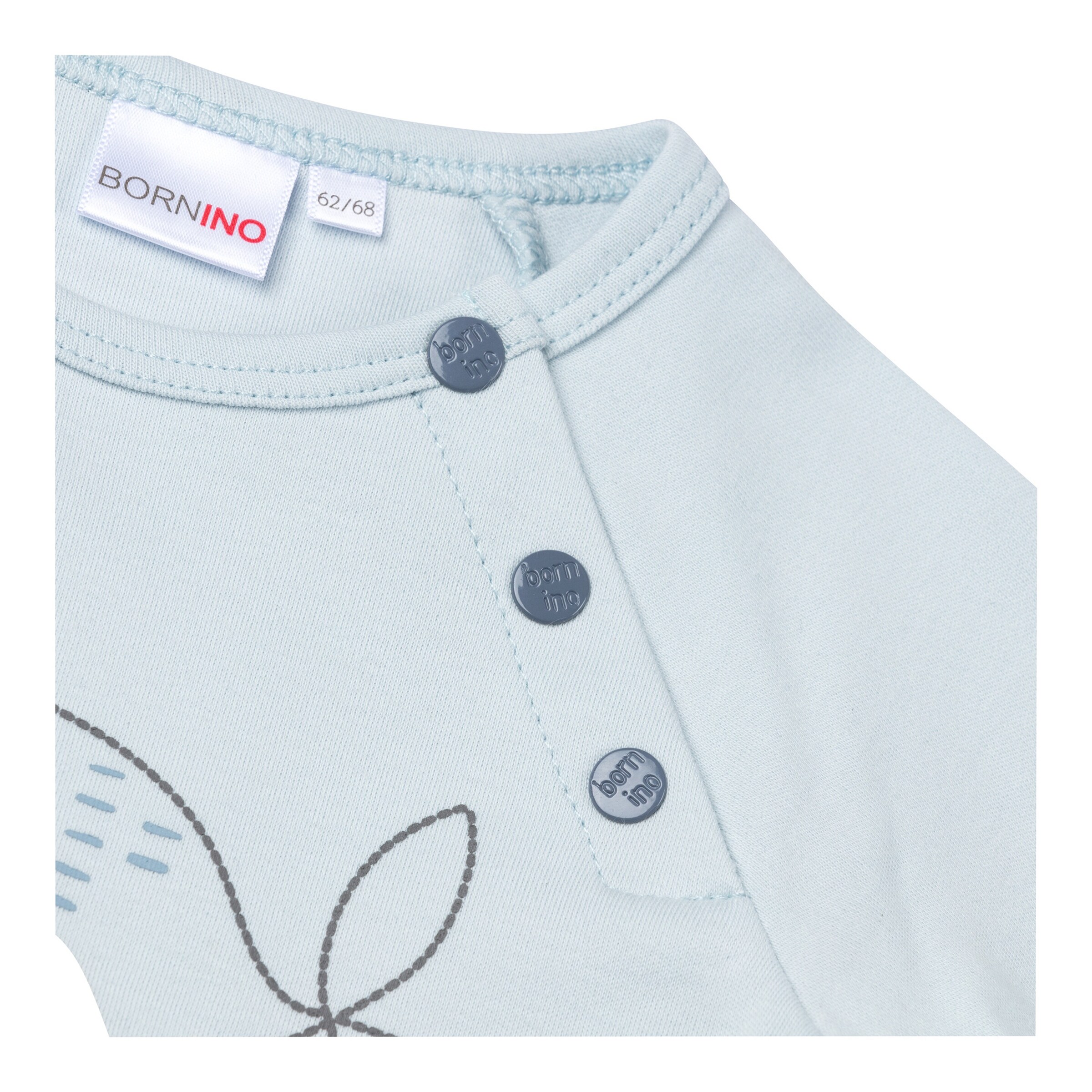 Bornino - Lieblinge Raglanshirt langarm Wale hellblau