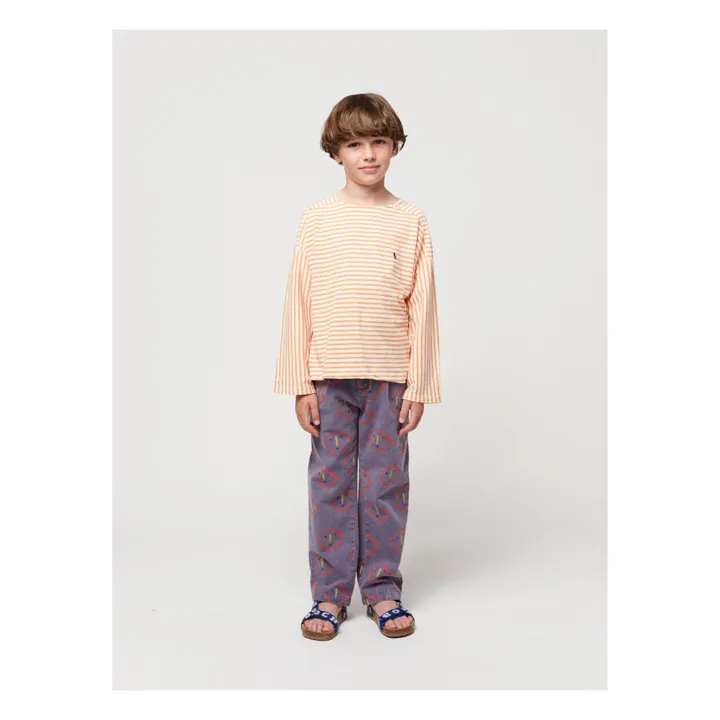 Bobo Choses T-Shirt Coton Bio Rayé | Orange