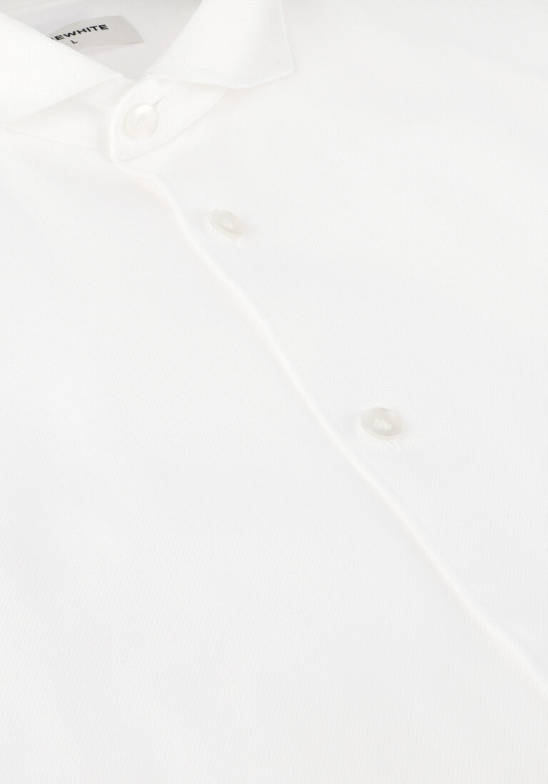 PUREWHITE witte purewhite casual overhemd melange ss basic shirt