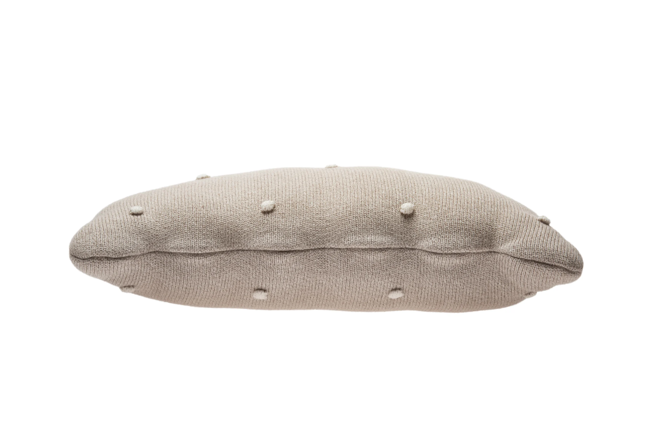 BISCUIT - Coussin en tricot en coton | Beige