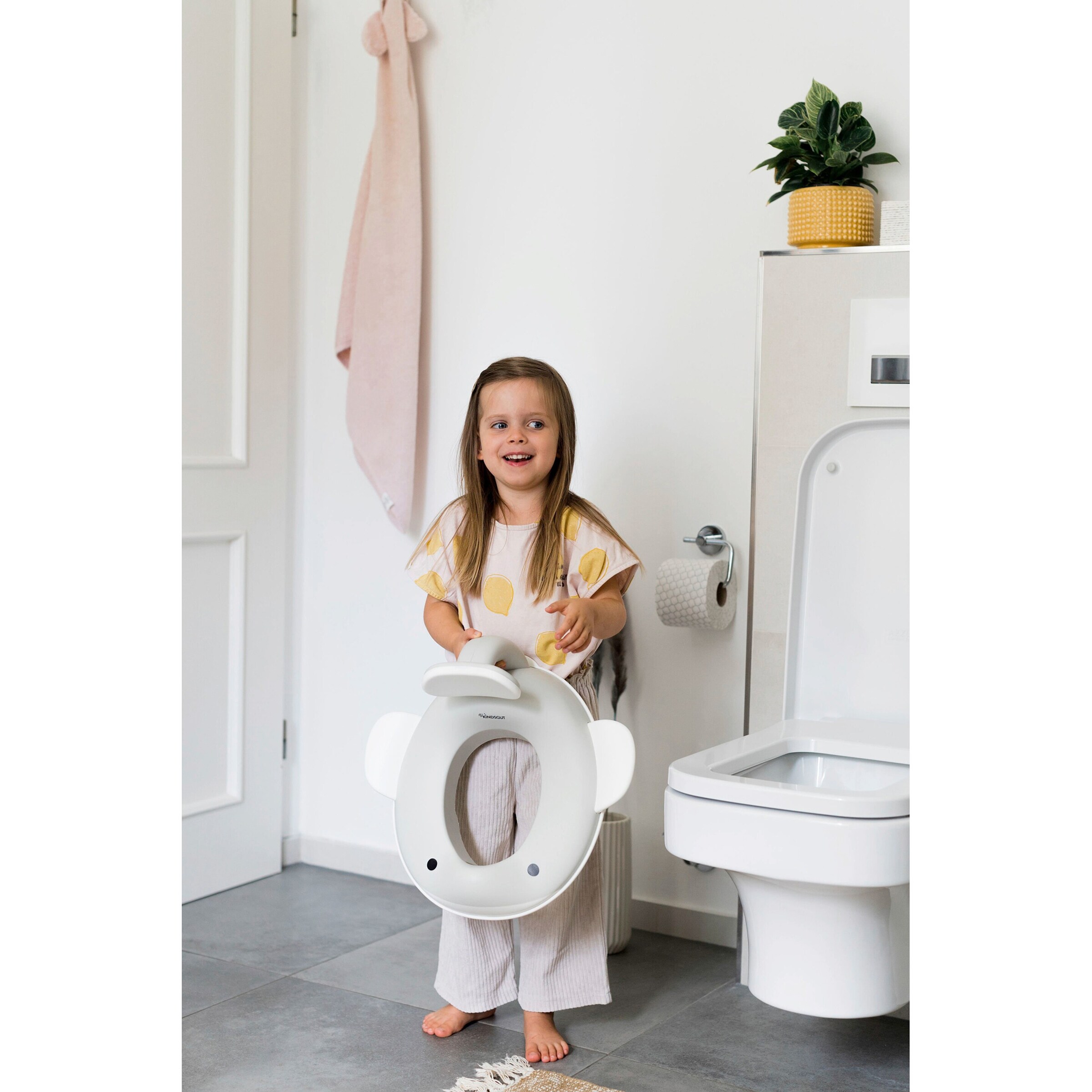 Kindsgut Toilettensitz Wal hellgrau