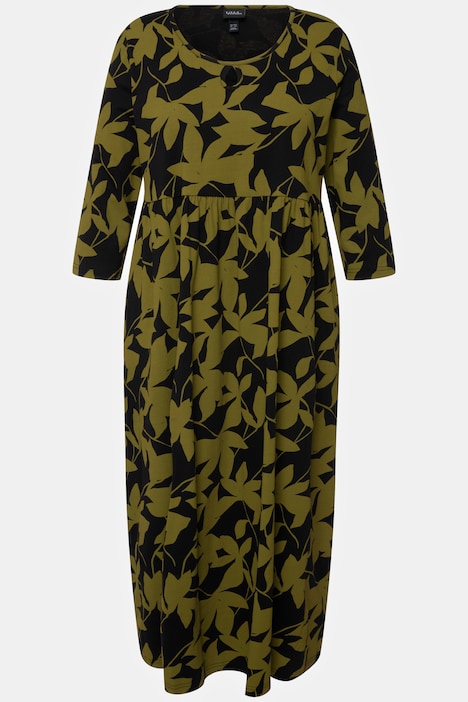 Jerseykleid, A-Linie, Taschen, Rundhals, 3/4-Arm