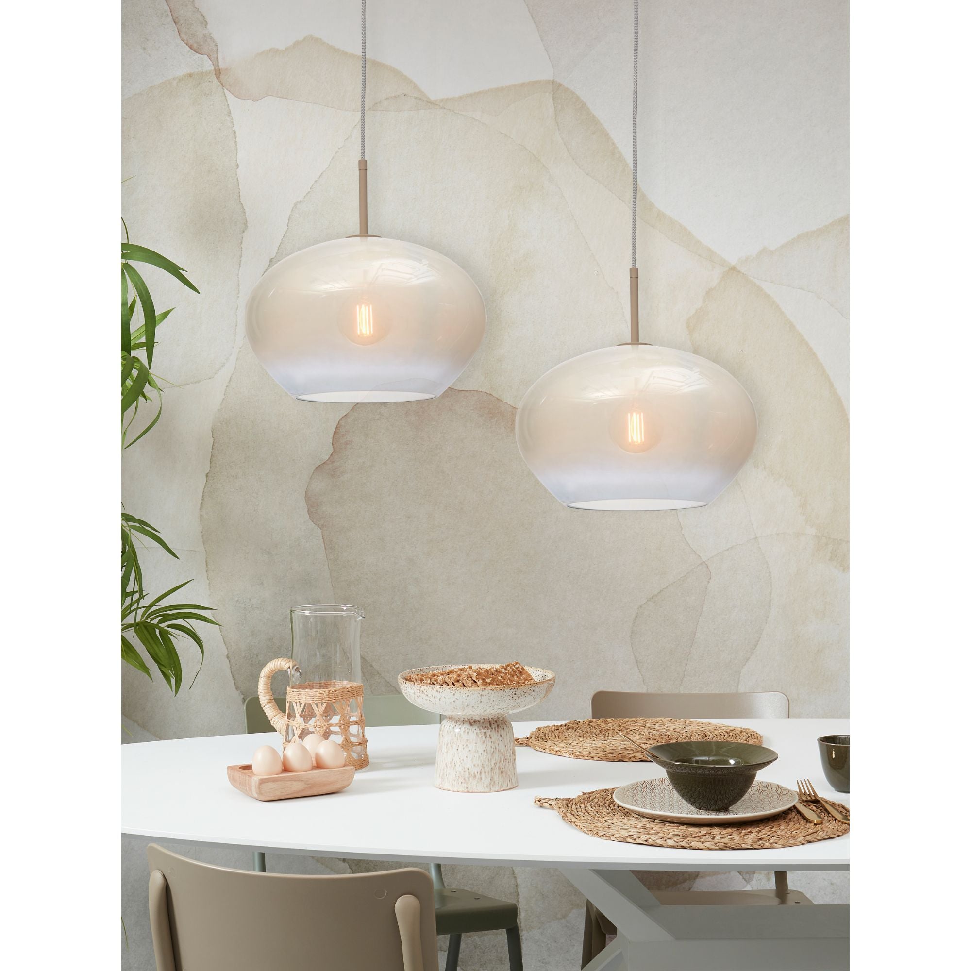 it's about RoMi Hanglamp Bologna - Wit - 35x35x23cm