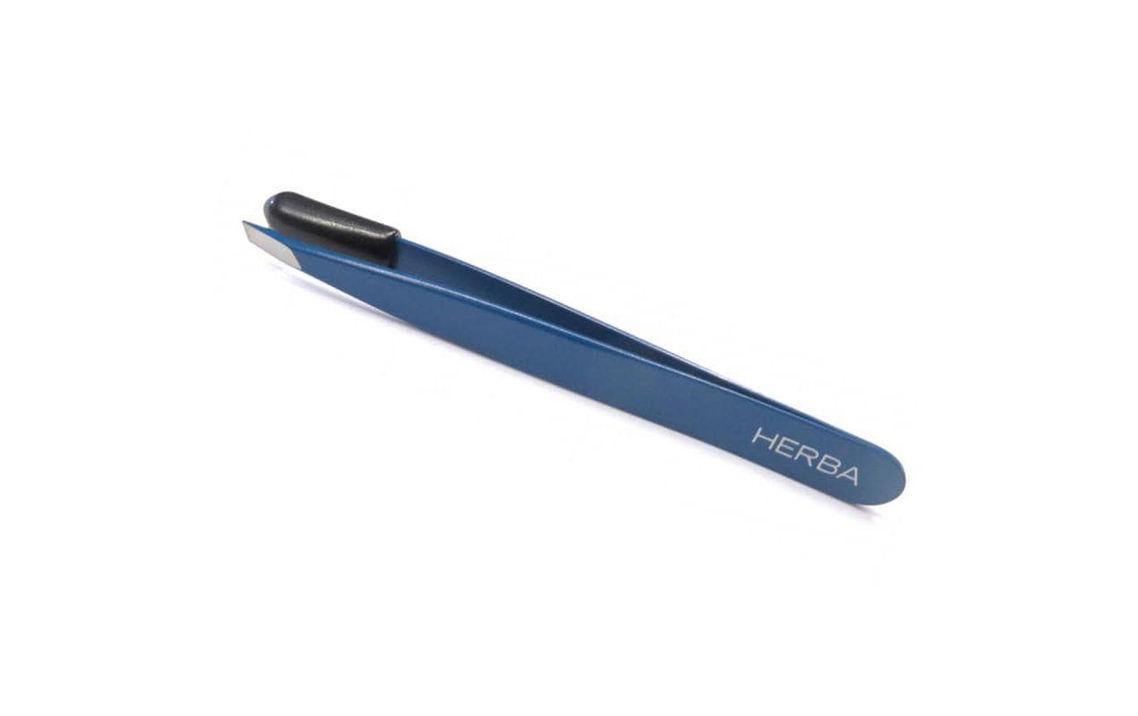 Pinzette schräg Inox blau, 1 StückPinzette schräg
