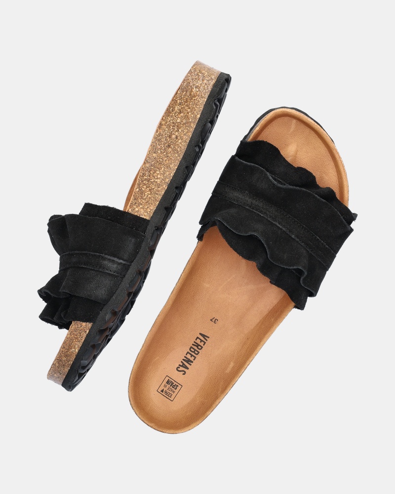Verbenas Rocio Slippers  - zwart