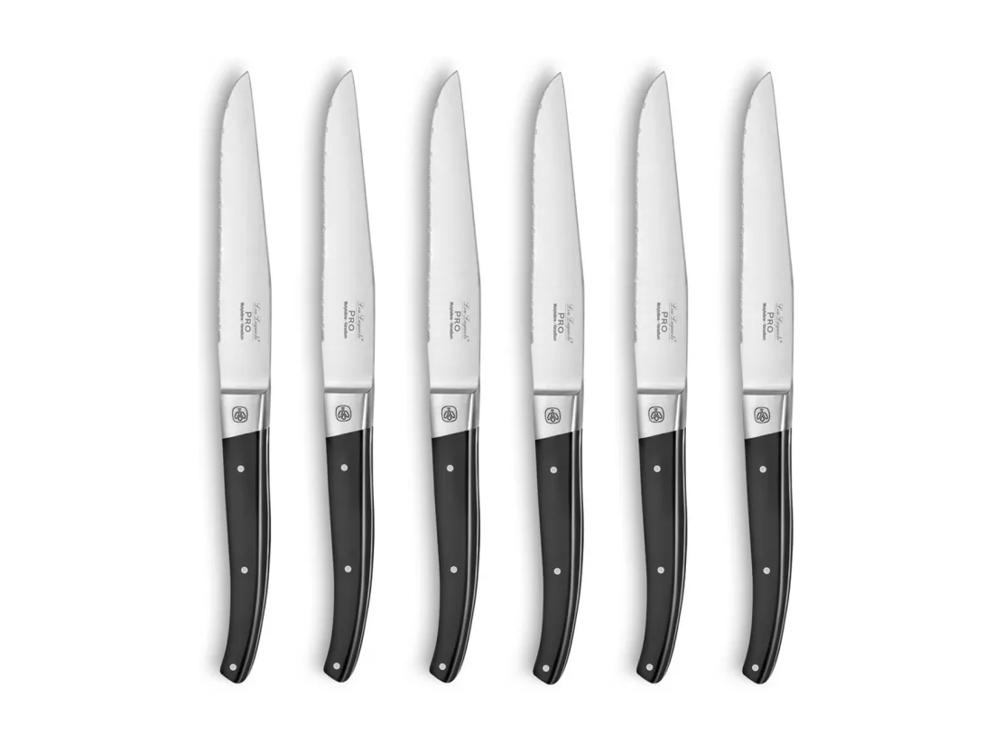 Pro - Coffret 6 couteaux steak lame dentée