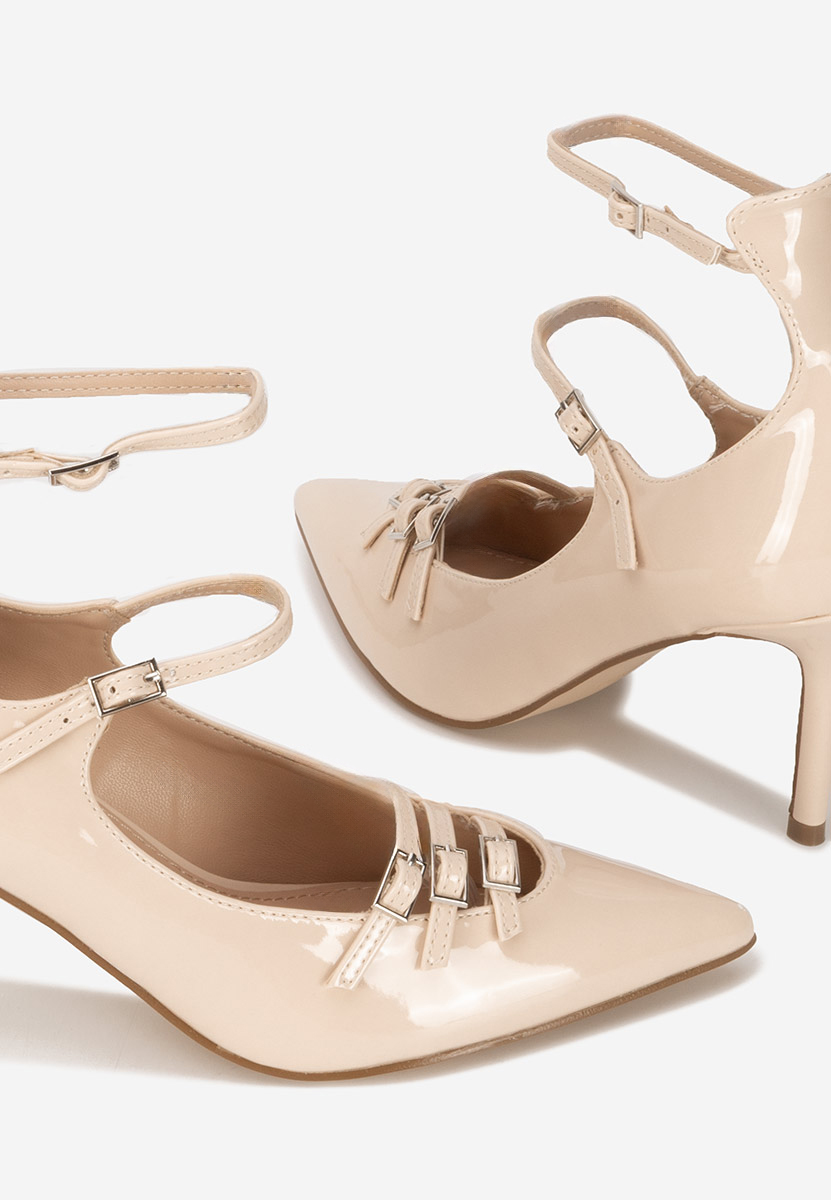 Chaussures à talon aiguille beige Monalisa