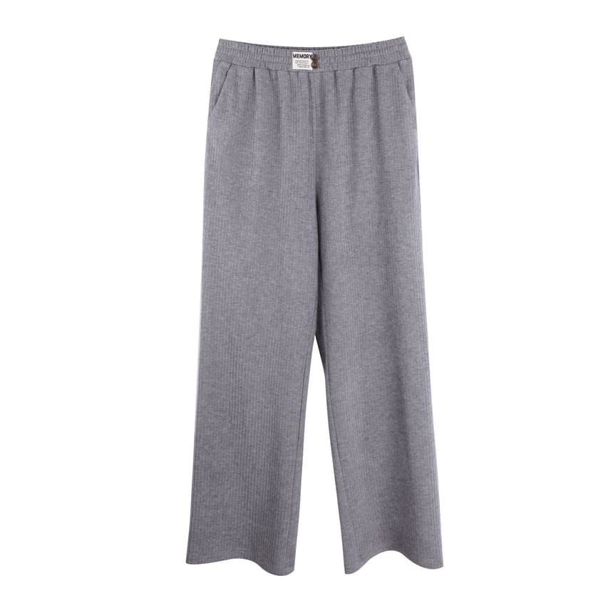 Tripoly - Plus-size elastische tailleband met geribbelde, wijde pijpen