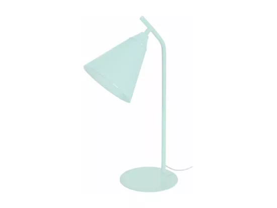 Lampe de bureau conique métal bleu 46 cm.