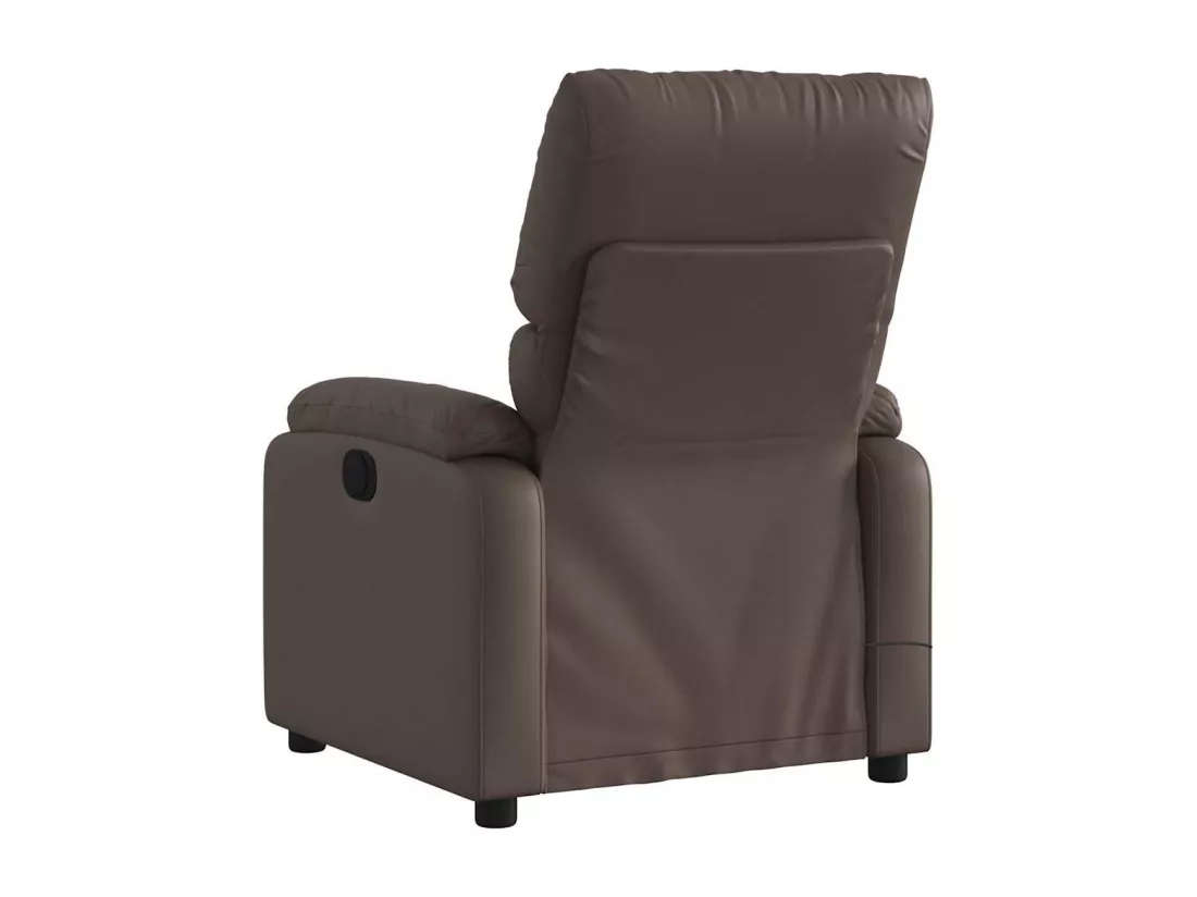Fauteuil massant inclinable électrique marron similicuir