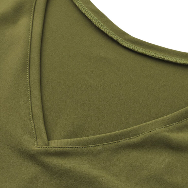 Carite Ribbed Waist Crop T-shirt Grøn