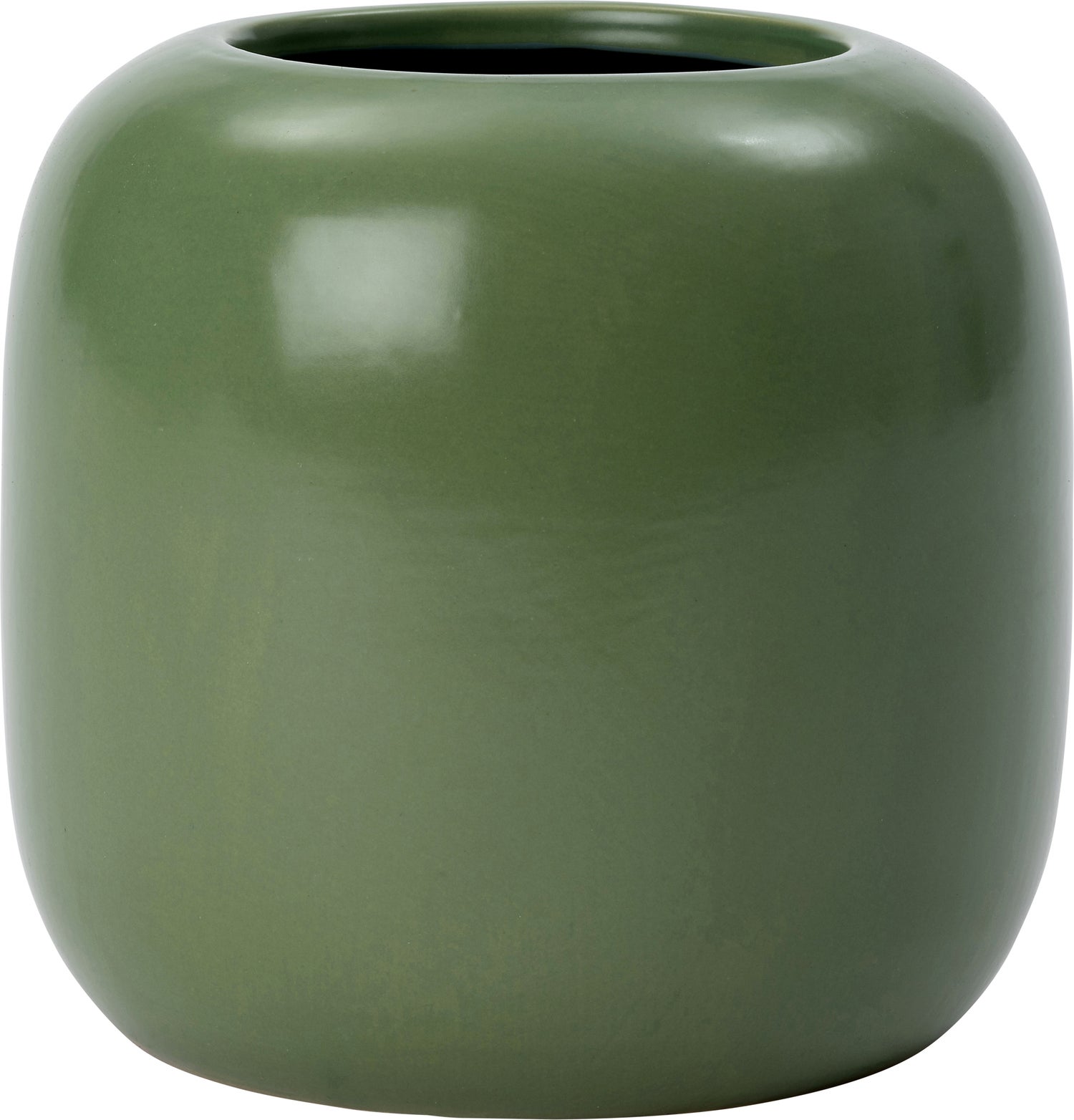 Intratuin bloempot Noelle mat groen D 20,5 H 21 cm